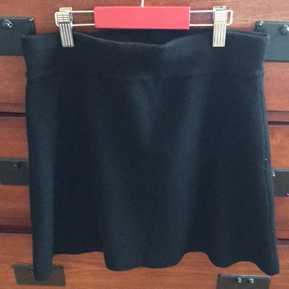 Black Zara Heavy Cotton Knit Flare Skirt, Size Small - Picture 3 of 8